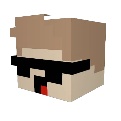 _CornCrafter_ Minecraft avatar head, 3D render