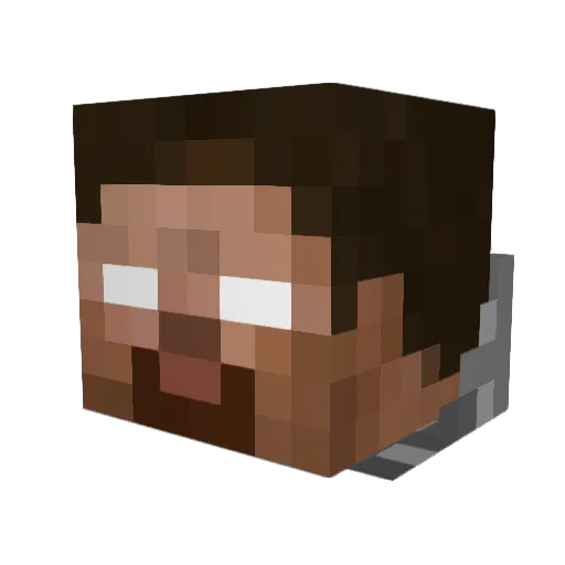 _Corrupted Minecraft avatar head, 3D render