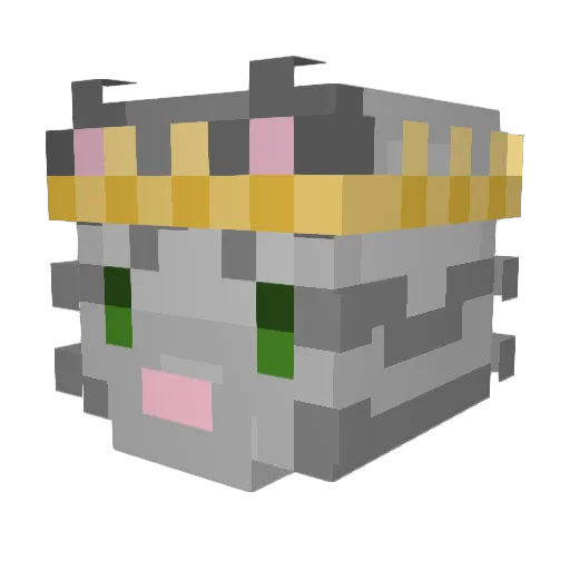 _CosmoTheCat_ Minecraft avatar head, 3D render