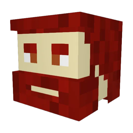 _Courage_ Minecraft avatar head, 3D render