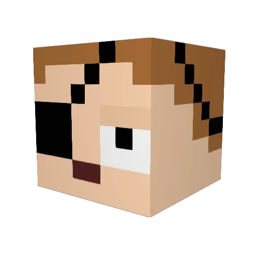 _Courgette_ Minecraft avatar head, 3D render
