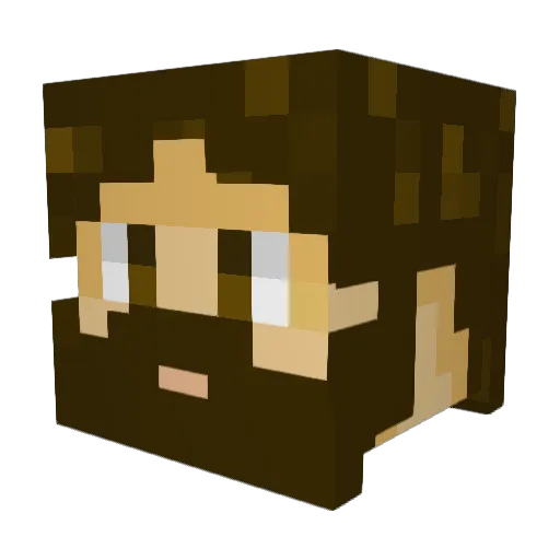 _CrazyGlue_ Minecraft avatar head, 3D render