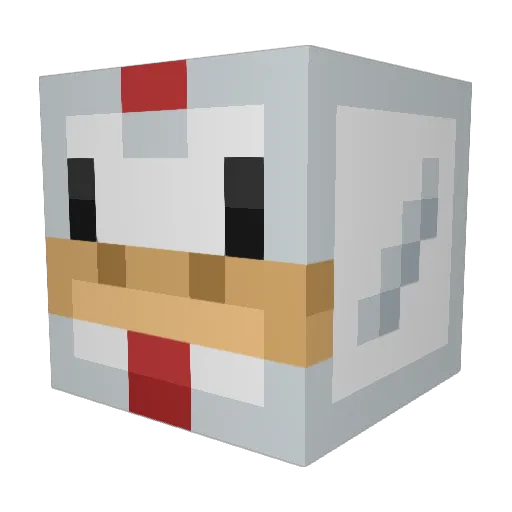 _CrazyP_ Minecraft avatar head, 3D render