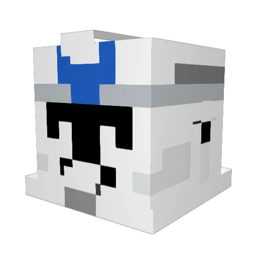 _Creemy_ Minecraft avatar head, 3D render