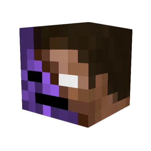 _Creepox_ Minecraft avatar head, 3D render