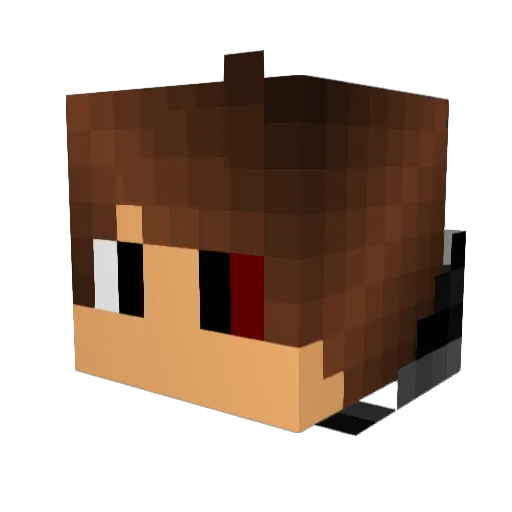 _CrispyGaming_ Minecraft avatar head, 3D render