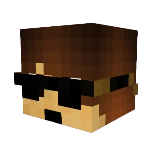 _Cross__ Minecraft avatar head, 3D render