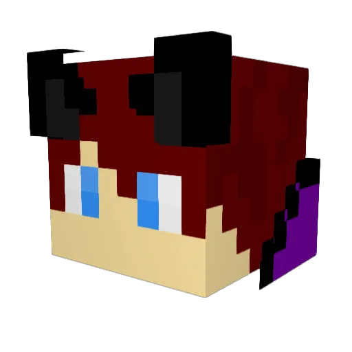 _CryinqFox_ Minecraft avatar head, 3D render