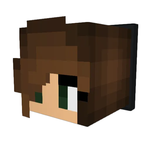_Crystal808_ Minecraft avatar head, 3D render