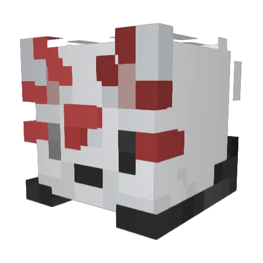 _CrystalWolf_ Minecraft avatar head, 3D render