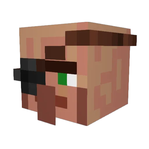 _Cs8_ Minecraft avatar head, 3D render