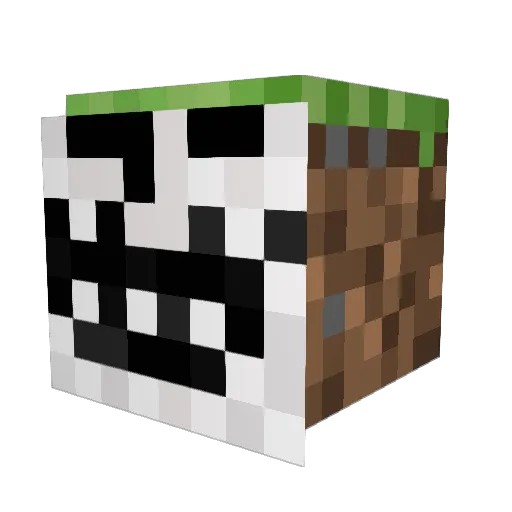 _CuSO4_5H2O__ Minecraft avatar head, 3D render