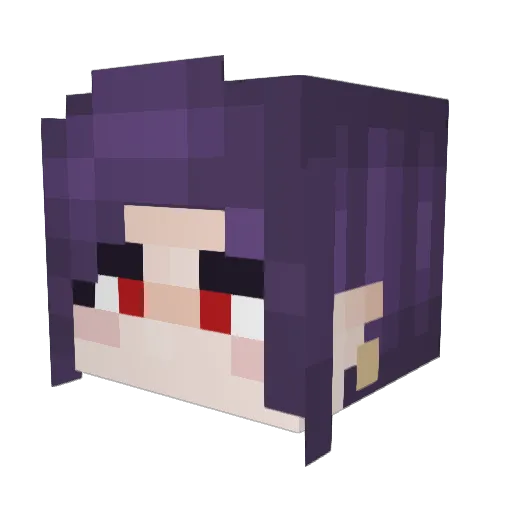 _Curious_Crow_ Minecraft avatar head, 3D render