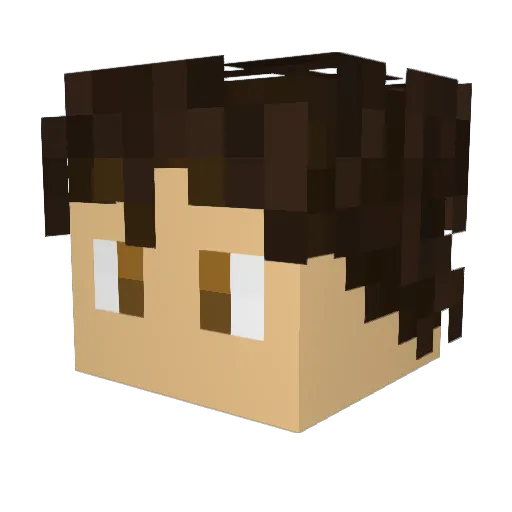 _Curtiss_ Minecraft avatar head, 3D render
