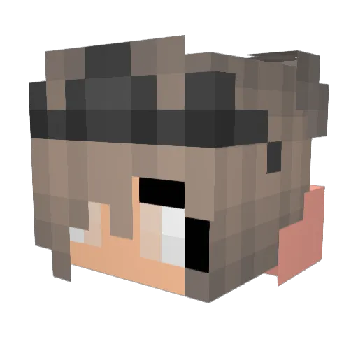 _Cuteee_ Minecraft avatar head, 3D render
