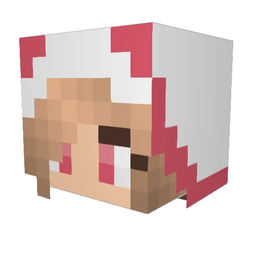 _Cuukie Minecraft avatar head, 3D render