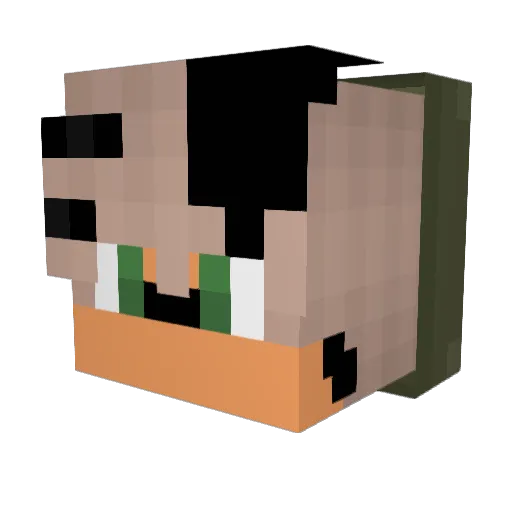 _CuzimSpeck Minecraft avatar head, 3D render