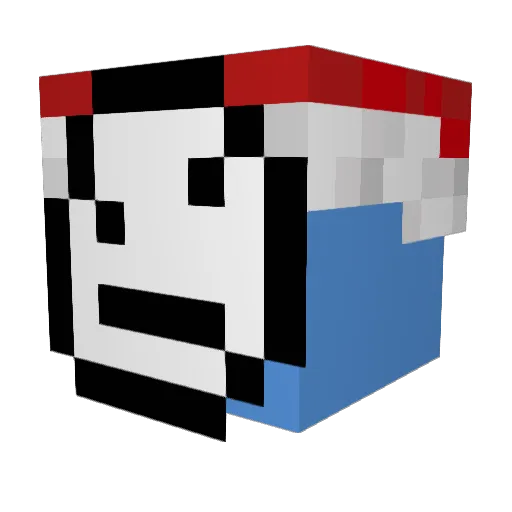 _CyN0Z4_ Minecraft avatar head, 3D render