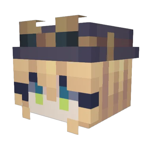 _Cyberry_ Minecraft avatar head, 3D render