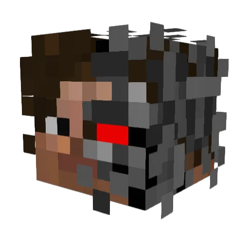 _CyborgG_ Minecraft avatar head, 3D render