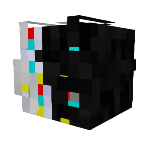 _Czarny_Z1 Minecraft avatar head, 3D render