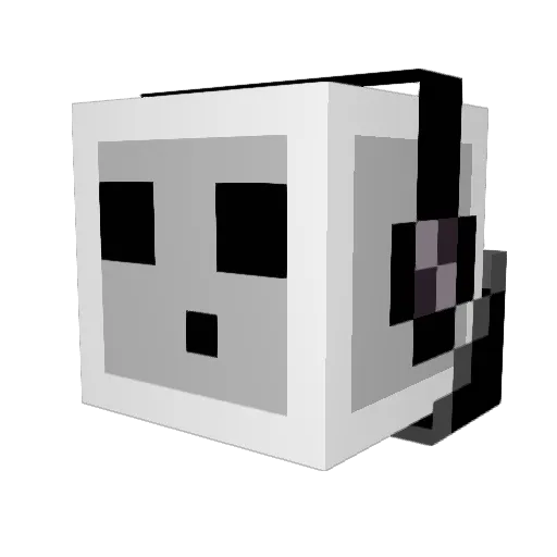 _D1Key Minecraft avatar head, 3D render