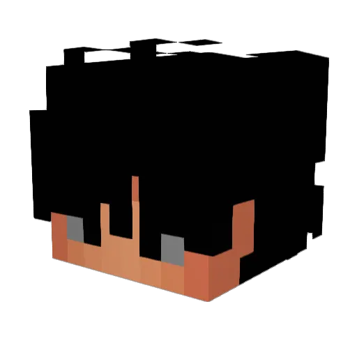 _D2utorG1m Minecraft avatar head, 3D render