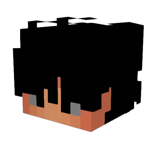 _D2utorG1m Minecraft avatar head, 3D render