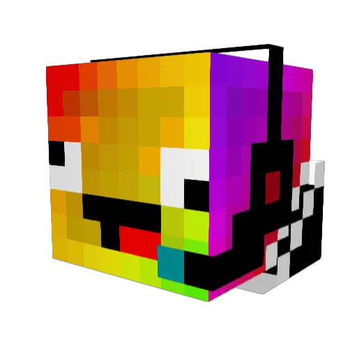 _D3rpyK1n9_ Minecraft avatar head, 3D render