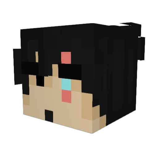 _D4r1ing Minecraft avatar head, 3D render