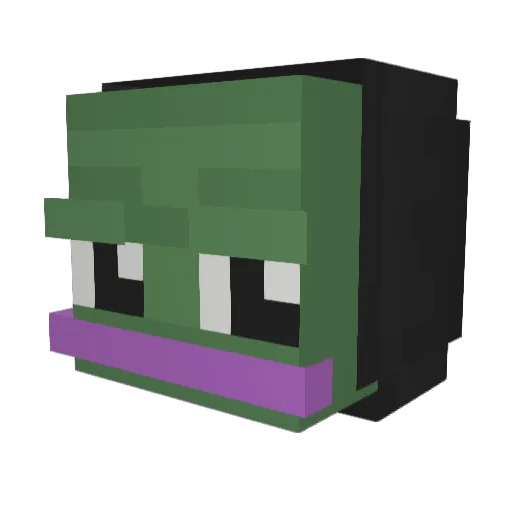_D93ST1K_ Minecraft avatar head, 3D render