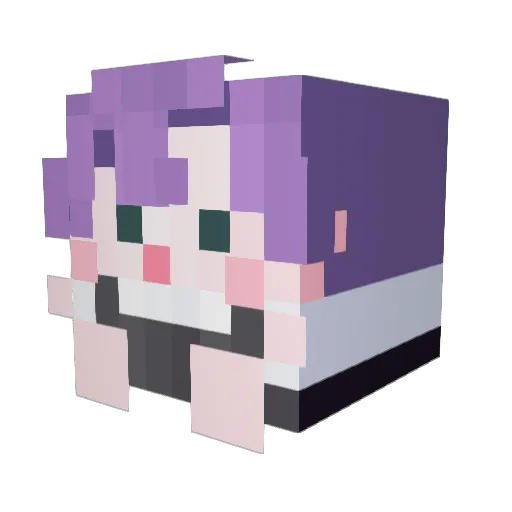 _DALSOO Minecraft avatar head, 3D render