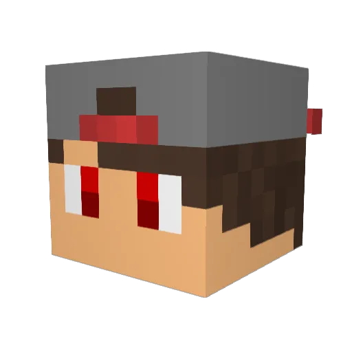 _DAN1_ Minecraft avatar head, 3D render