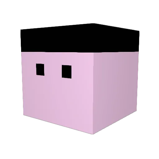 _DA_VID Minecraft avatar head, 3D render