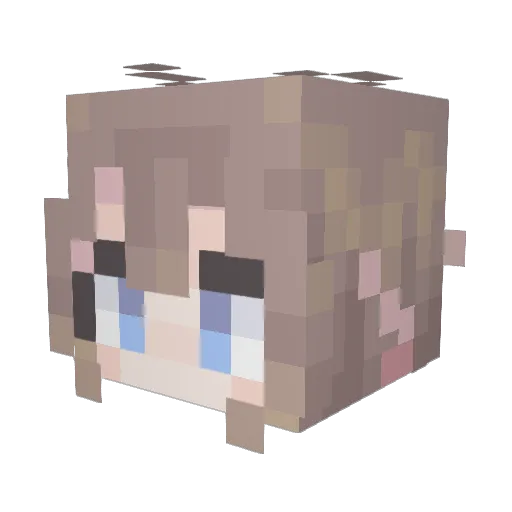 _DAaDAa_ Minecraft avatar head, 3D render