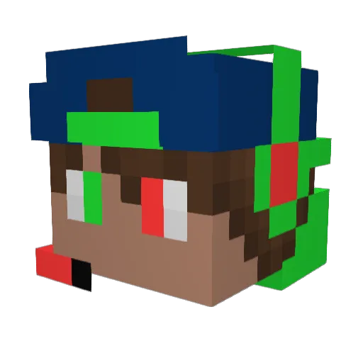 _DJmaxSuper_ Minecraft avatar head, 3D render
