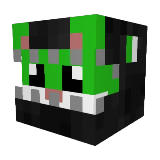 _DN3 Minecraft avatar head, 3D render