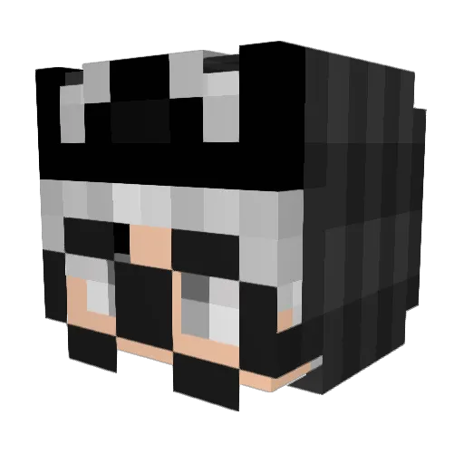 _DQRKNESS_ Minecraft avatar head, 3D render