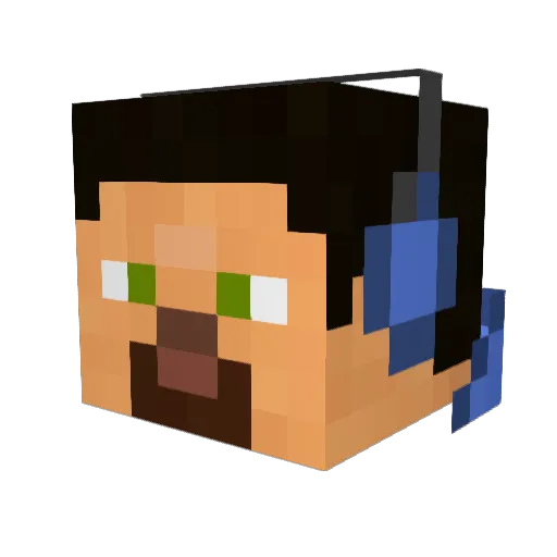 _DaMatrix Minecraft avatar head, 3D render