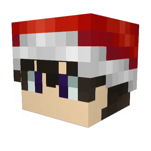 _Dabliu Minecraft avatar head, 3D render