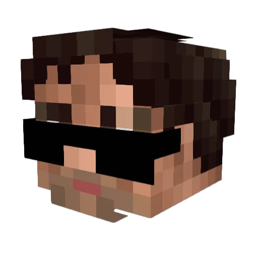 _Dacob_ Minecraft avatar head, 3D render