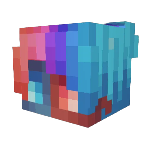 _Dafuq Minecraft avatar head, 3D render