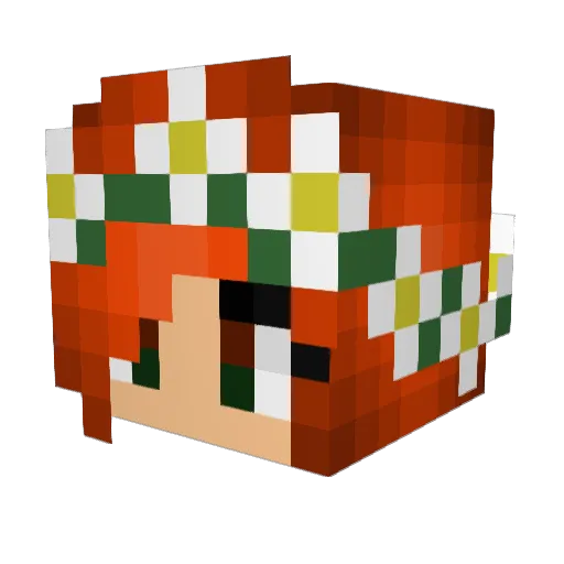 _Daisy_Doodles_ Minecraft avatar head, 3D render