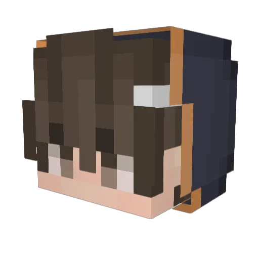 _Dalil Minecraft avatar head, 3D render