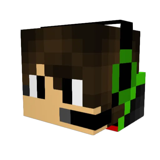 _Dani03 Minecraft avatar head, 3D render