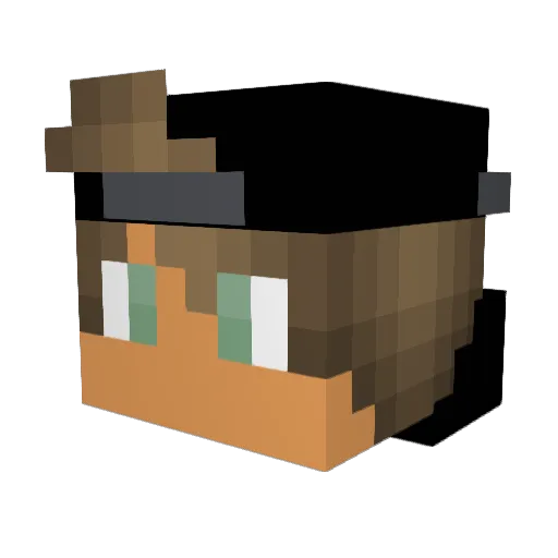 _DanielGamer_ Minecraft avatar head, 3D render
