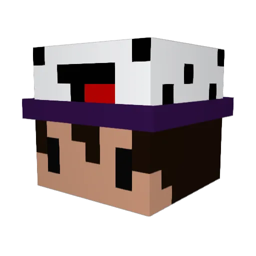 _Daniewl Minecraft avatar head, 3D render