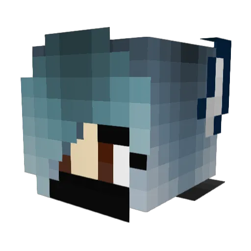 _DanilxD_ Minecraft avatar head, 3D render