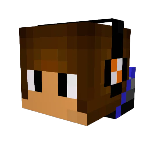 _DarckPlay_ Minecraft avatar head, 3D render