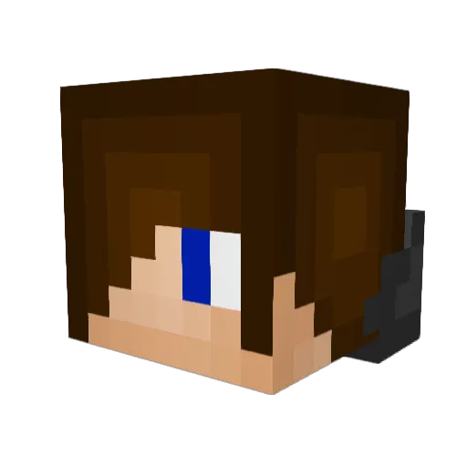 _Darek_ Minecraft avatar head, 3D render